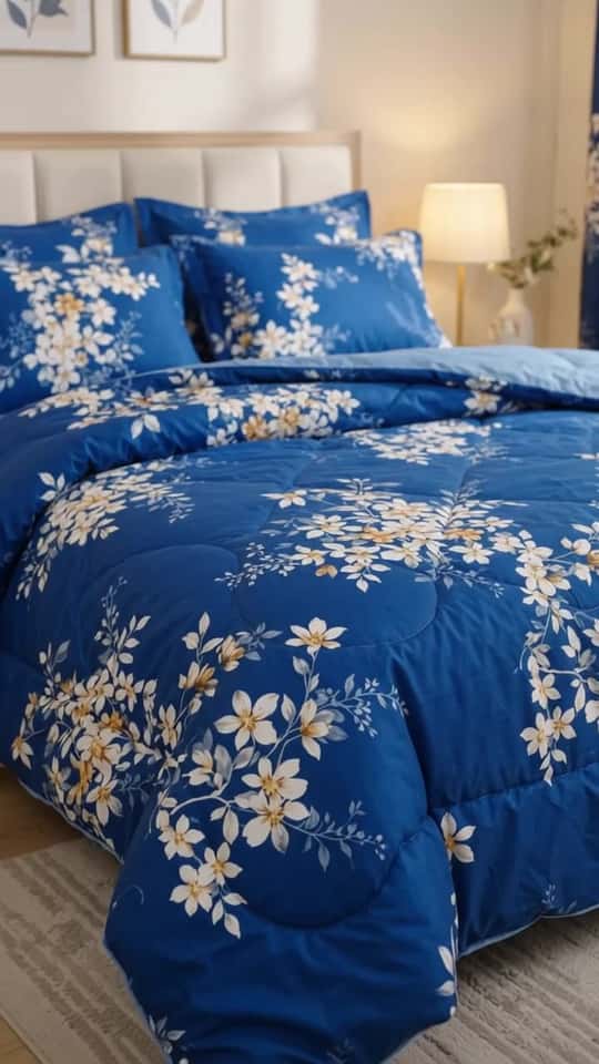 Twill Cotton Comforter Set 5 Pcs – Beige Leopard